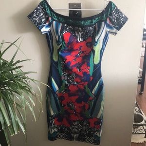 Off The Shoulder Bodycon Midi Dress